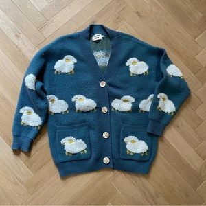 Aelfric Eden Little Lamb Knit Cardigan, size small